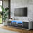 63" Modern High Gloss Led Octaviano With Sliding Door & Open Storage For Media Devices-1406322058