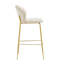 Kira Indoor Upholstered Bar Stool,  Metal Frame, Set Of 2