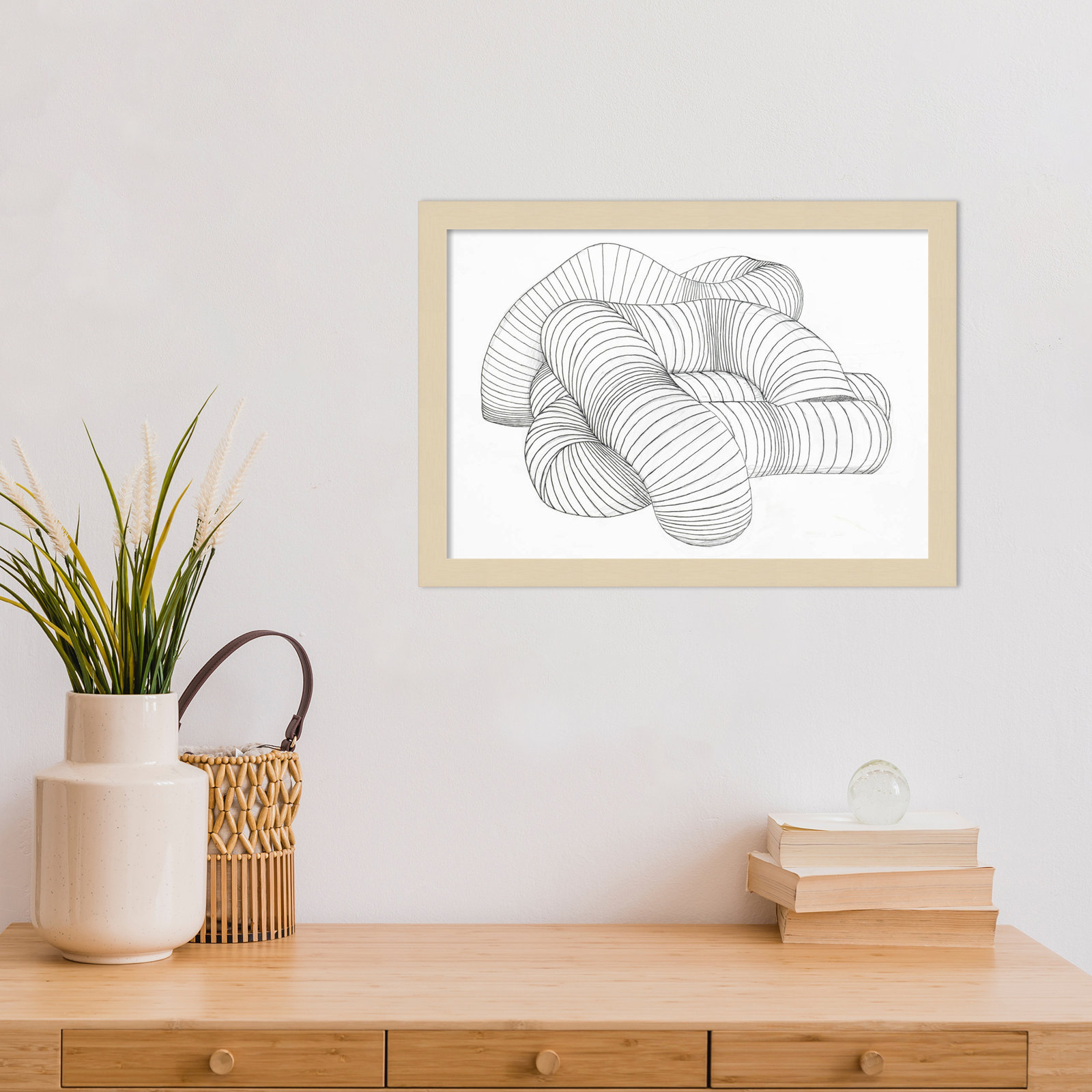 Grudie Hydro Pipes Print by Alex Dunn, 12" H x 17" W x 1" D, Brown