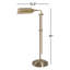 36'' Antique Brass Task Floor Lamp