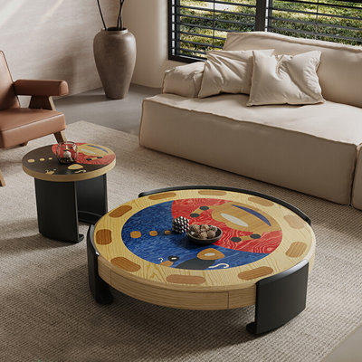 Mid-century Graffiti Art Coffee Table Set
