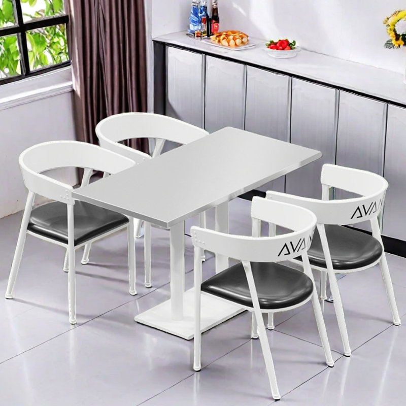 Ensemble de salle à manger 5 pièces, H 29,6 po x L 47,3 po x l 27,6 po, Blanc