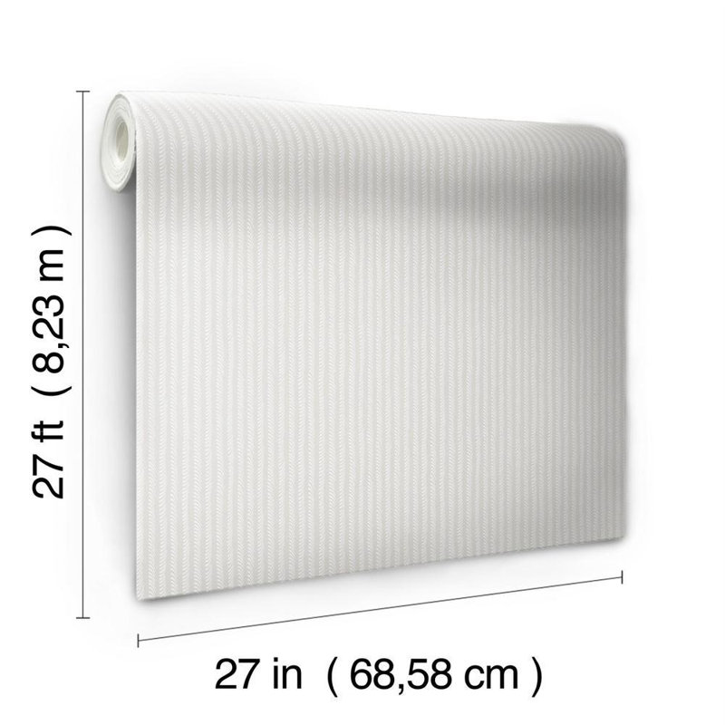 Rouleau de papier peint l 27 pi x l 27 po shodo stripe, Crème