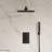  Rugen Shower System 12-inch Square Rain Shower Head with Handheld Shower Pressure Balance Valve Included-87637470