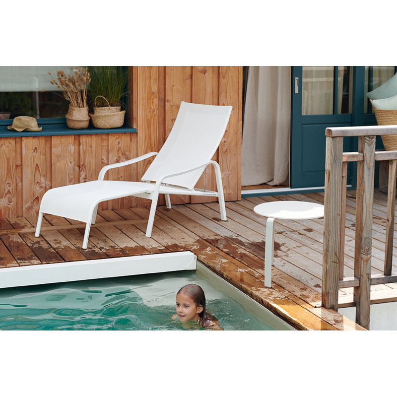 Alize Outdoor Round Side Table, Cotton