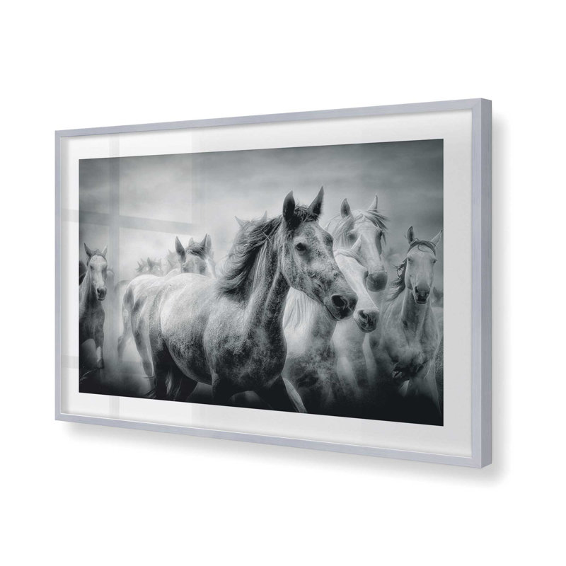 Thundering Hooves Print, Silver, 12.25" H x 15.25" W