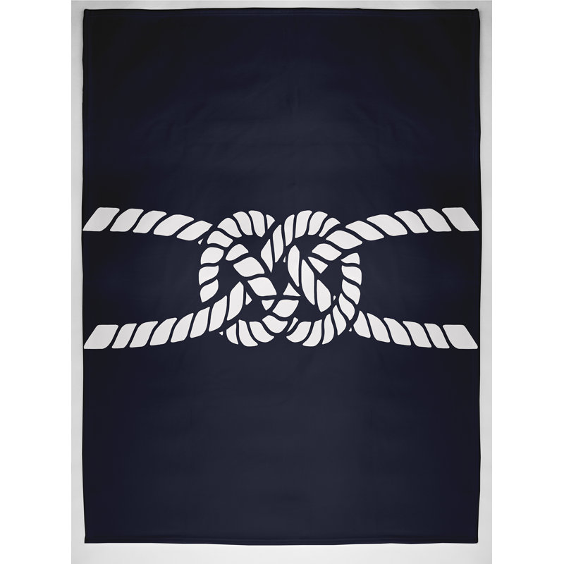 Kelbark Plain Weave / Muslin Throw Blanket, Navy