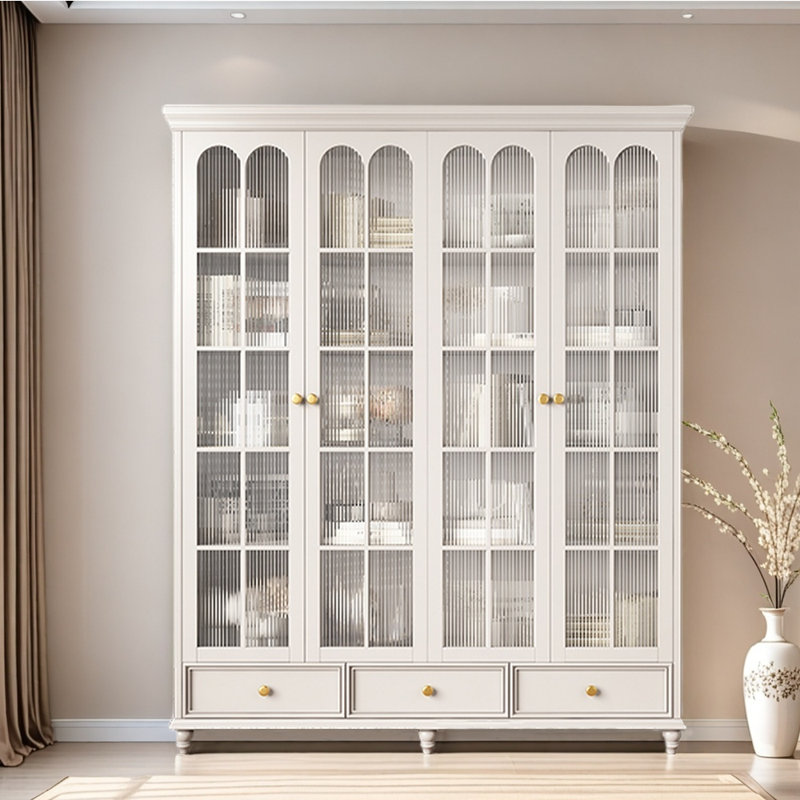 Modern minimalist style bookcase, White