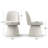 Upholstered Tweed Fabric Swivel Dining Chairs-1508478509