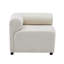 Ensemble de 4 pièces en forme de L, tissu beige, ressorts sinueux surdimensionnés, canapé à assise personnalisée, mousse haute densité, structure