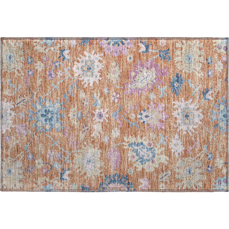 Premium Machine Washable Gurubaksh AMF1154 Global Rug, Rectangle 1'8" x 2'6"
