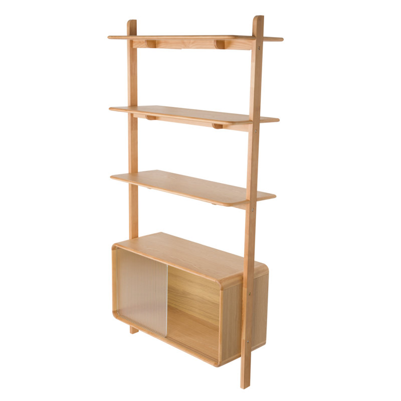 Bookcase Solid Wood Bookcase, Natural