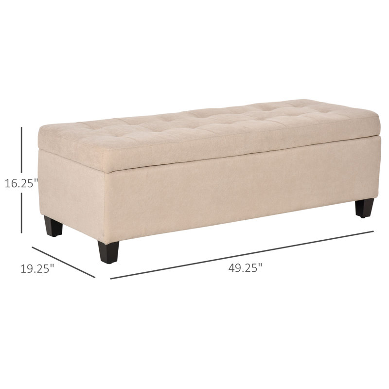 Manda 125Cm Tufted Rectangle Storage Ottoman