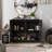 Modern Fluted Sideboard Cabinet, Black-1257098380