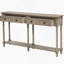 Console Console avec deux tiroirs de rangement et une tablette inférieure pour le salon, entrée (gris délavé)-1714822924