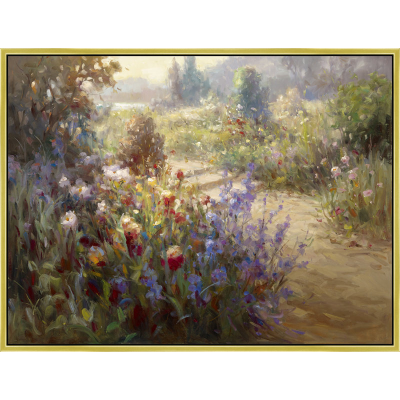 Whispers Of Wildflower Dawn Print, Gold, 32" H x 42" W