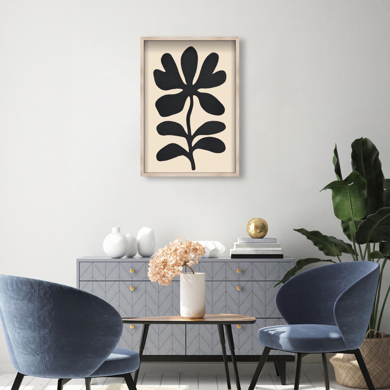 Oliver Gal Under Dark Skies II Abstract - Luxury Shadowbox Framed Wall Art, 26" H x 18" W, Cream