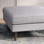 Repose-pieds carré en velours orange Lightner-113399432