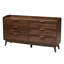 Junae Mid-Century Modern Walnut Brown Finished Wood 3-Piece Storage Set