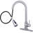 Pull Down Single Handle Kitchen Faucet in Brushed Nickel-94401544
