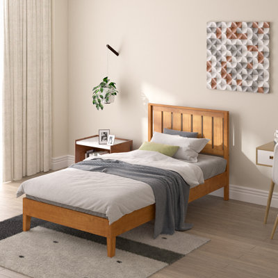Hykkon Classic Bed Frame with Paneled Headboard