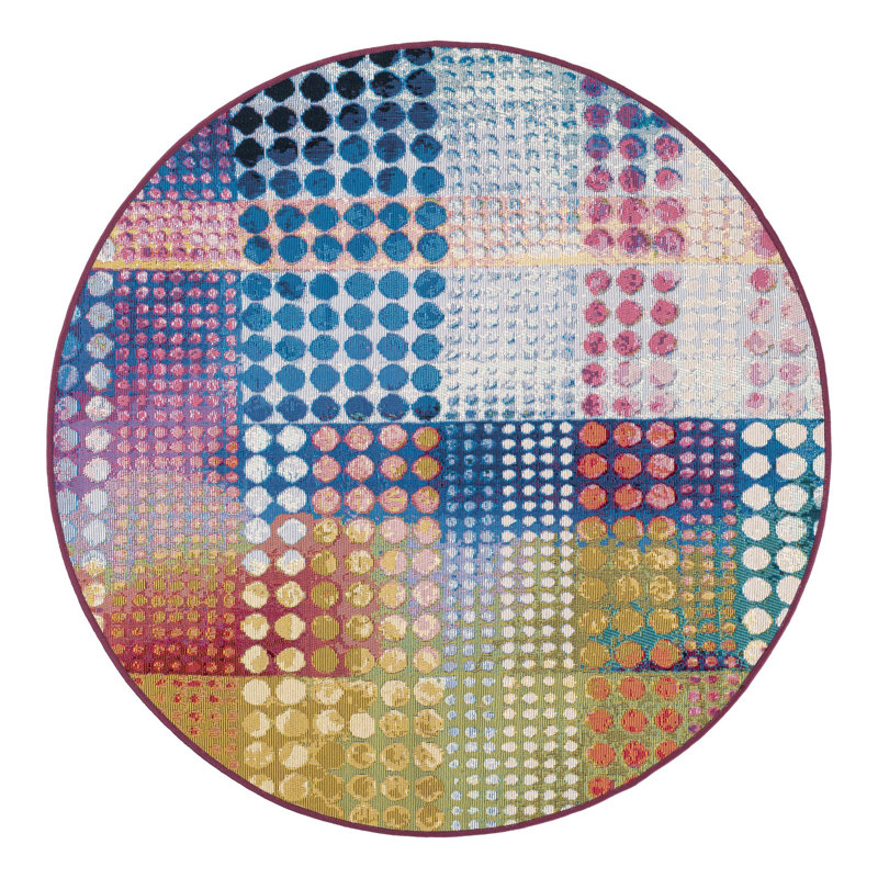 Pulse Hower Indoor/Outdoor Area Rug, Round 4'1"
