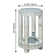 Sibell Mirrored Glass Top  Side Table with Storage