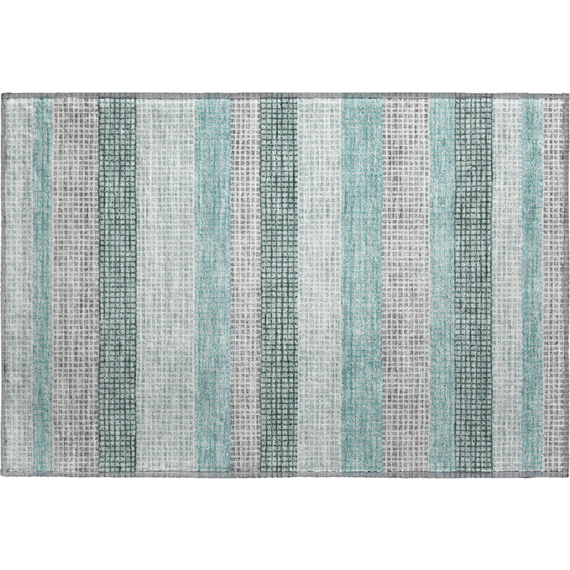 Premium Machine Washable Ansley Stripes Rug, Rectangle 1'8" x 2'6"