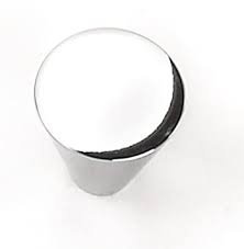 (5 Pack) AS-IS 1 inch Delano Cone Knob Chrome