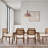Ena Glass Top Solid Wood Base Dining Table-896597486-919386175