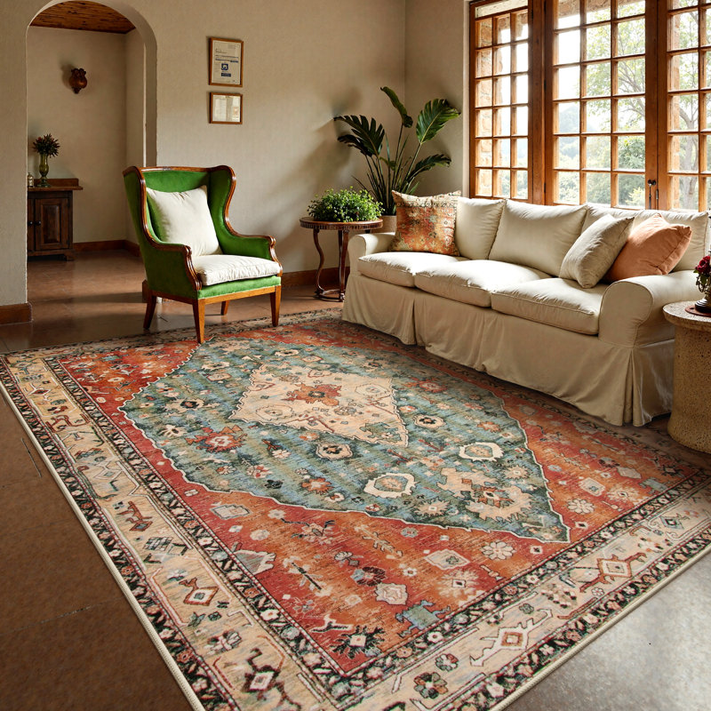  Tapis de salle à manger Boho Tribal, Rectangulaire 8 pi x 10 pi