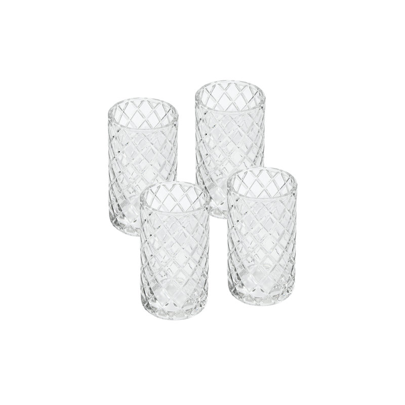 Ensemble de porte-votives en verre 4 pièces