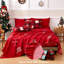 Ensemble de couette 7 pièces à motifs de rennes et de carreaux pour Noël-137257659