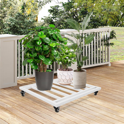 Support à fleurs mobile de 440,92 lb avec support à plante mobile pour jardin et patio