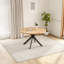 Table de salle à manger Kadison 46,4 po en MDF avec pieds en acier au carbone-1955929733