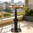 Dining table Pine Round Solid Wood Top with Iron Base Dining Table-86560745