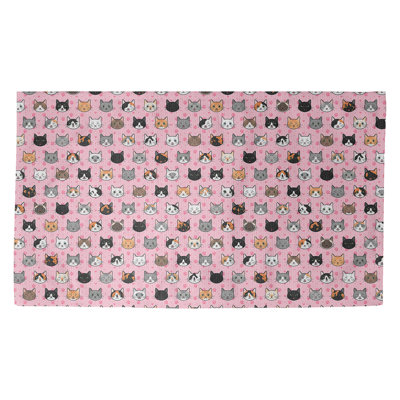 Tapis rose/zone orange kitty Avicia