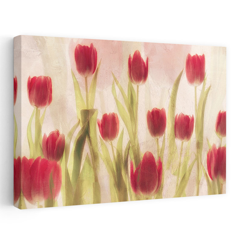 Joyeuses tulipes, tulipe délicate et élégante, H 60 po x l 40 po