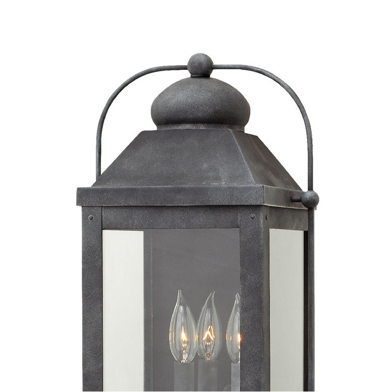 Anchorage 4-Light Outdoor Wall Lantern, Aged Zinc, 3