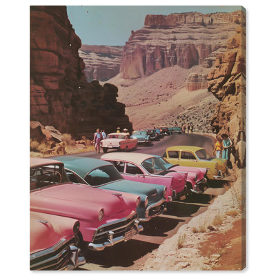 Vintage Canyon Visit Canvas by Art Remedy