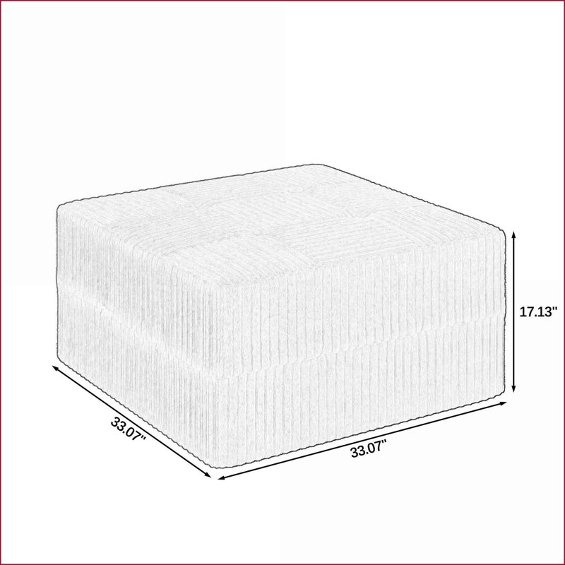 Canapé modulaire avec repose-pieds | Canapé-lit moderne en velours côtelé minimaliste | Peu encombrant pour le salon, la chambre à coucher | Gris ardoise | Mousse