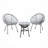 3-Piece Acapulco Wicker Patio Bistro Set With 2 Chairs & Glass Table-78267450