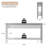 Mirrored Console Table with Shelf, 59" Modern Entryway Table Glass Sofa Table with Mirror Finish