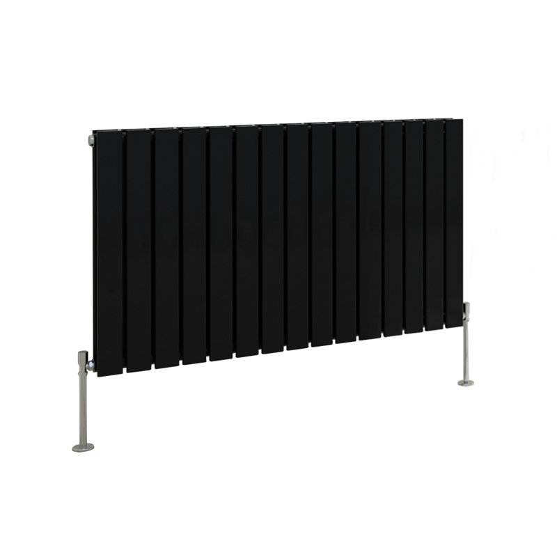 Shonda Horizontal Double Flat Panel Radiator, Normal Black, 60cm H x 102cm W