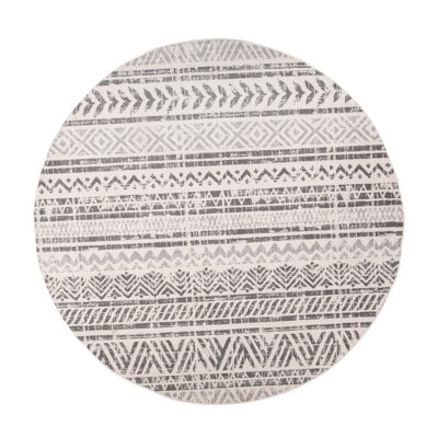 Tapis gris clair / gris foncé / ivoire Humphrey Southwestern
