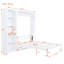 Lit blanc avec tablettes, lit escamotable confortable en option, disposition des tablettes-455285423-455285425