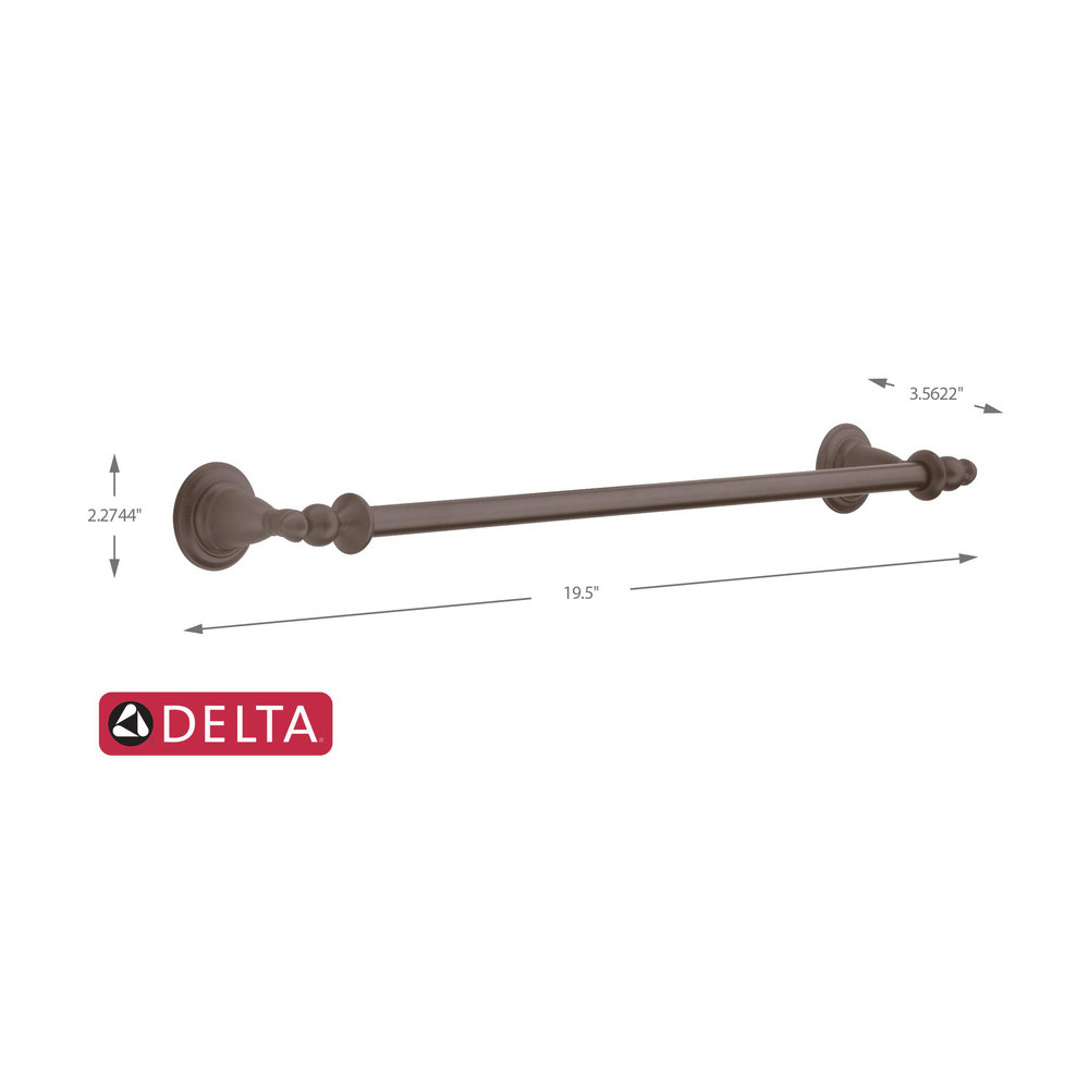 Victorian Wall-Mounted Towel Bar, Venetian Bronze, 24" L
