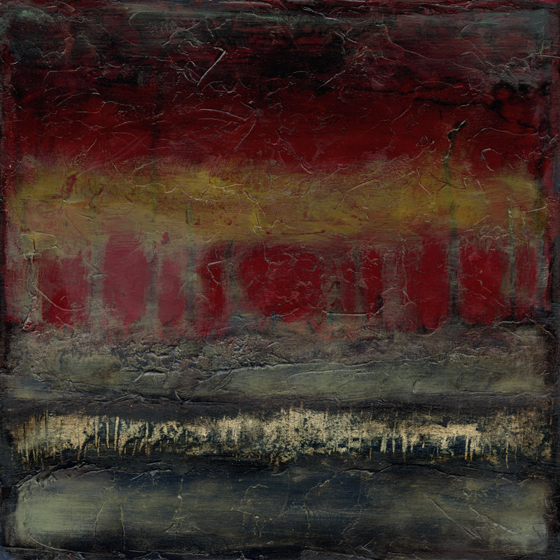 Moonlit Forest II - Wrapped Canvas Painting, 30cm H x 30cm W