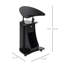 Chariot mobile pour ordinateur portable, bureau d'ordinateur assis avec support avec tiroir, support de bureau à hauteur réglable avec plateau pivotant et rangement