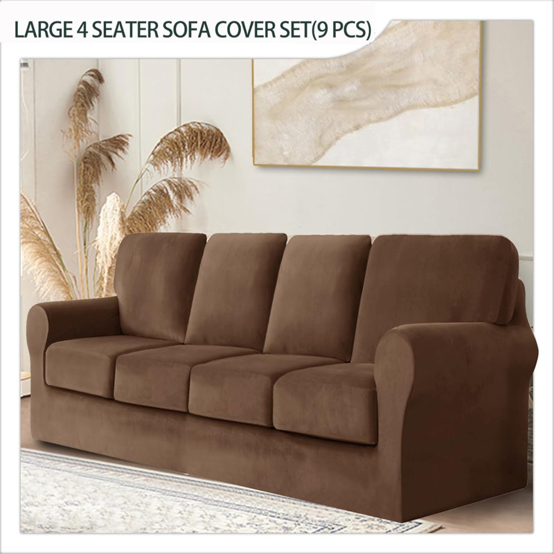 Outdoor Patio Sofa Cover, 20-27.5", Dark Brown
